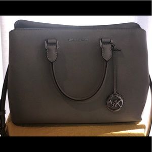 Michael Kors Grey Leather Satchel